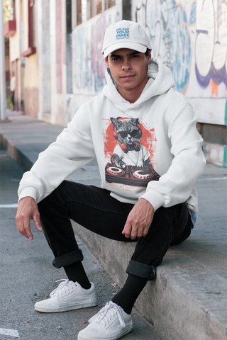 Dj Cat  Kapüşonlu Sweatshirt