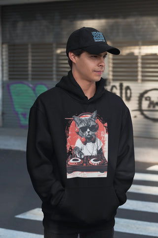 Dj Cat  Kapüşonlu Sweatshirt